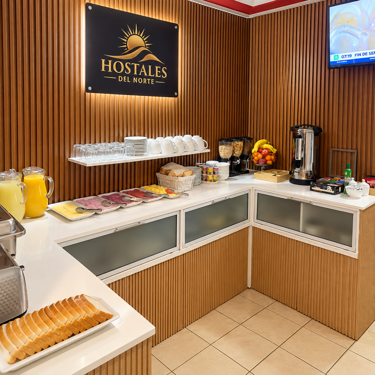 Desayuno buffet de Hostales del Norte en Copiapó